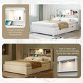 Upholstered Storage Platform Bed with Hydraulic Lift – Queen or King Size