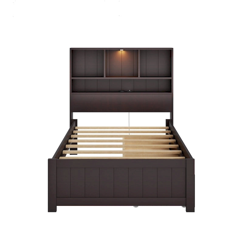Upholstered Storage Platform Bed with Hydraulic Lift – Queen or King Size
