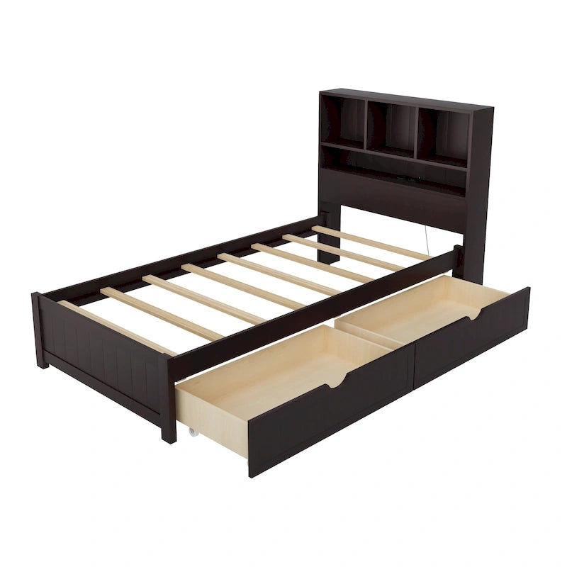 Upholstered Storage Platform Bed with Hydraulic Lift – Queen or King Size
