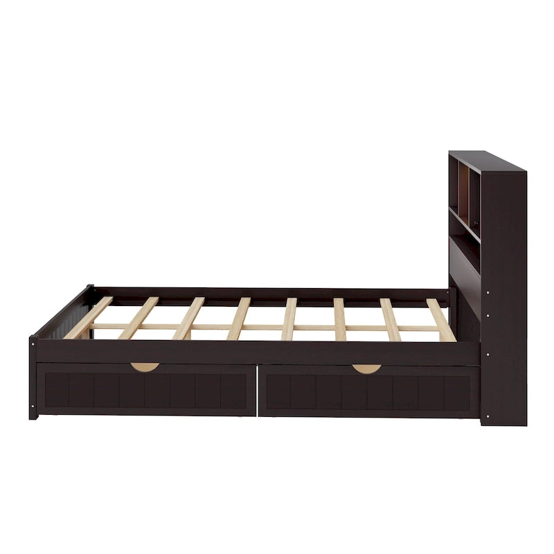 Upholstered Storage Platform Bed with Hydraulic Lift – Queen or King Size