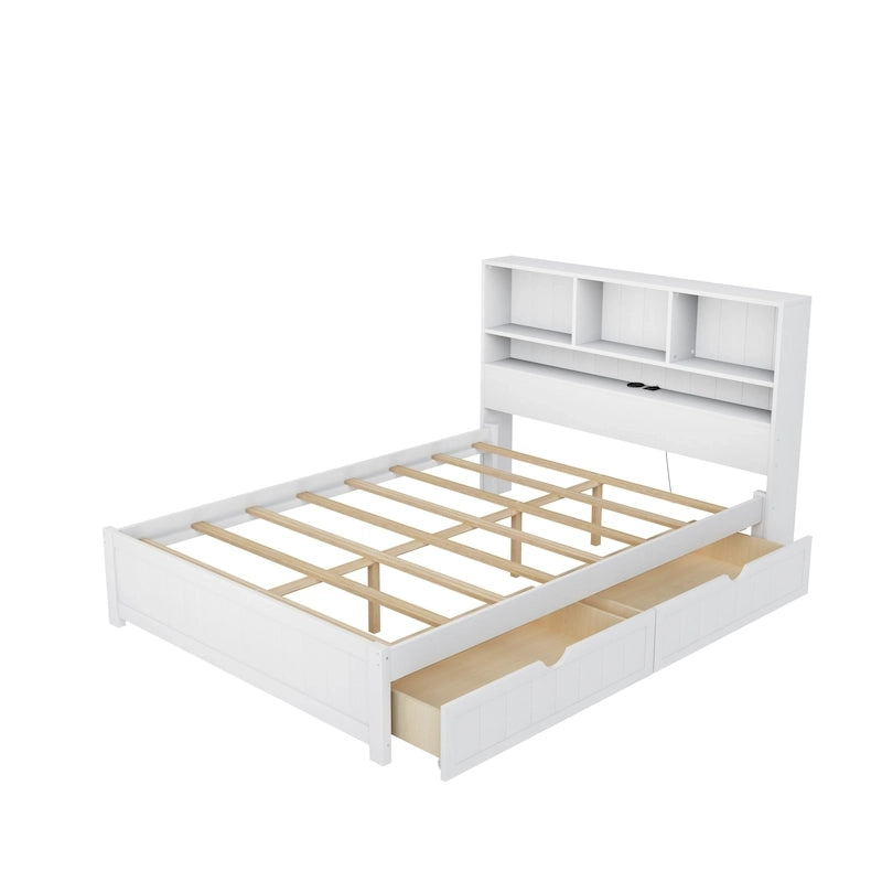 Upholstered Storage Platform Bed with Hydraulic Lift – Queen or King Size
