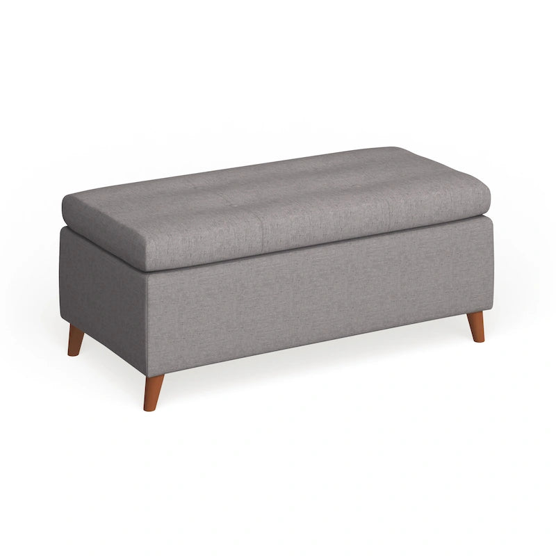 Panca pouf contenitore imbottita con coperchio trapuntato – per camera da letto o ingresso