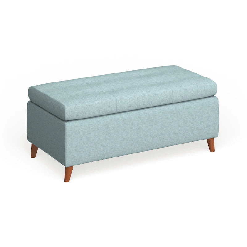 Panca pouf contenitore imbottita con coperchio trapuntato – per camera da letto o ingresso