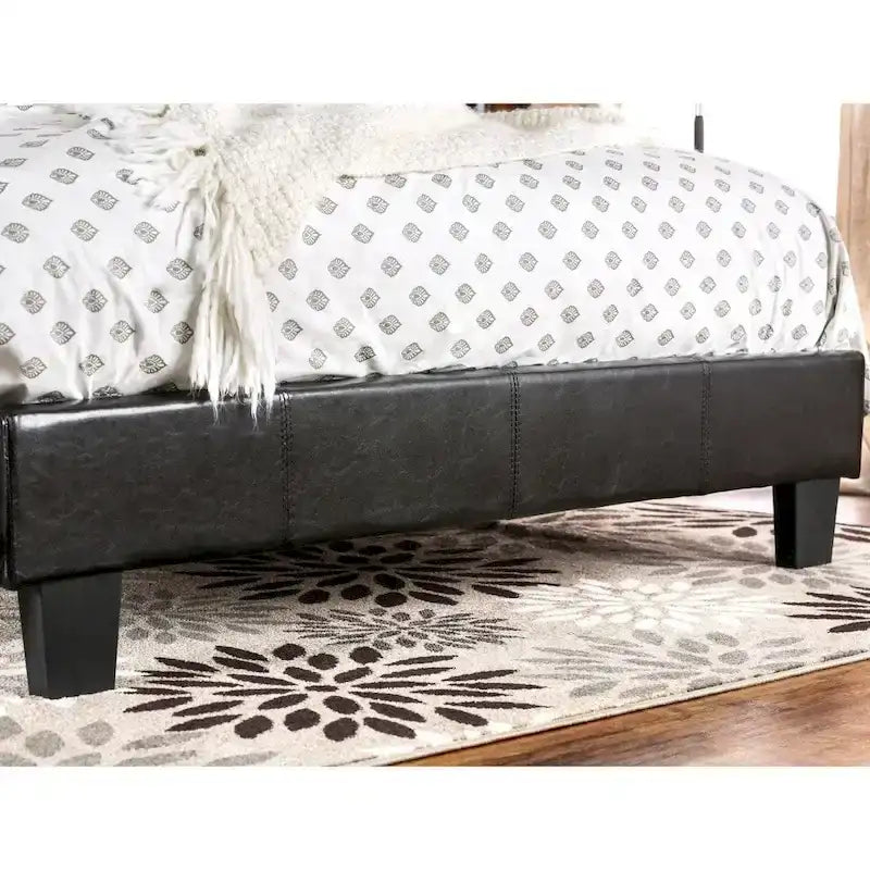 Cama tipo plataforma California king con cabecero tapizado – no necesita base de resortes