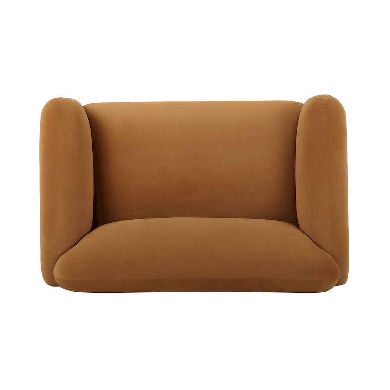 Stoff-Zweisitzer mit gepolsterten Armlehnen – Sofa für 2 Personen