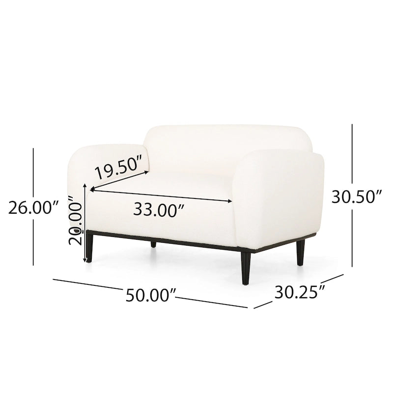 Stoff-Zweisitzer mit gepolsterten Armlehnen – Sofa für 2 Personen