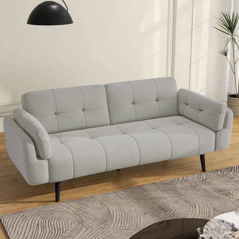Divano letto futon convertibile moderno con schienale regolabile