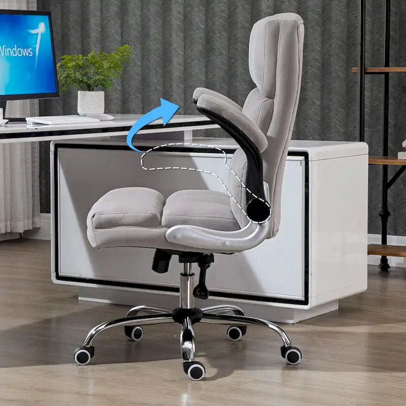 Velvet Ergonomic Office Chair with Lumbar Support and Adjustable Height