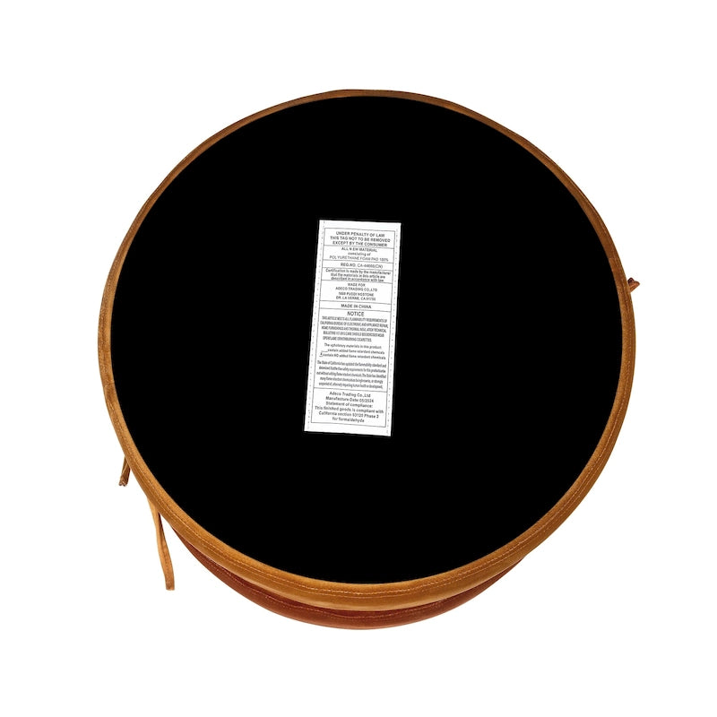 Pouf ottomano rotondo in velluto - doppio strato, convertibile