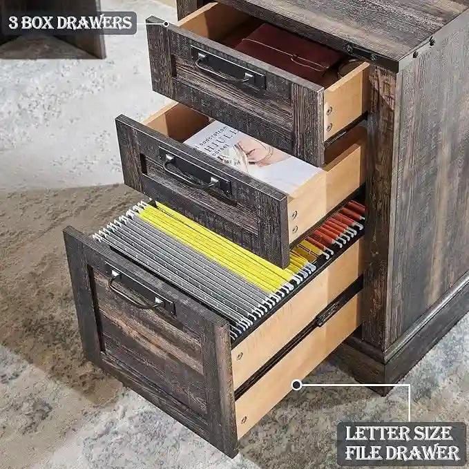 60 L-förmiger Chefschreibtisch im Landhausstil, Eckschreibtisch aus Holz, Computerschreibtisch